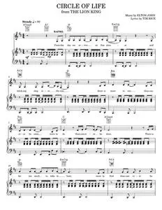 Circle Of Life (from The Lion King: Broadway Musical) - Elton John, The Lion King (Piano-Vocal-Guitar)
