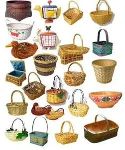 Baskets - PNG Clipart for Photoshop 