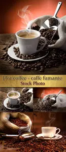 Stock Photo: Hot coffee - caffe fumante 
