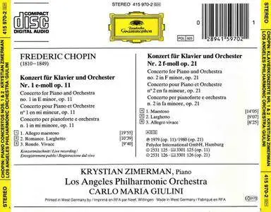 Krystian Zimerman, Carlo Maria Giulini - Frederic Chopin: Piano Concertos Nos. 1 & 2 (1990) Re-Up