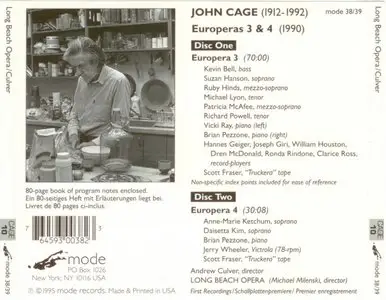 John Cage - Europeras 3 & 4 (1995)