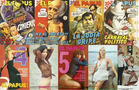 El Papus #454, #456-458 y Extra #4-5 1976