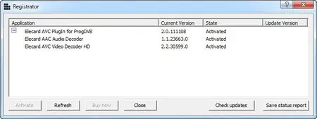 Elecard AVC PlugIn for ProgDVB 2.0.111108