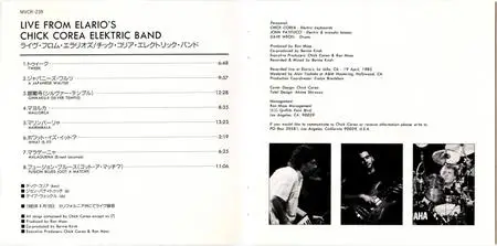 Chick Corea Elektric Band - Live From Elario's (1985) {Stretch Records Japan MVCR-239 rel 1996}