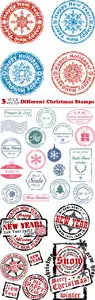 Vectors - Different Christmas Stamps