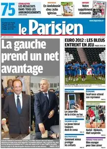 Le Parisien + Cahier Paris du Lundi 11 Juin 2012