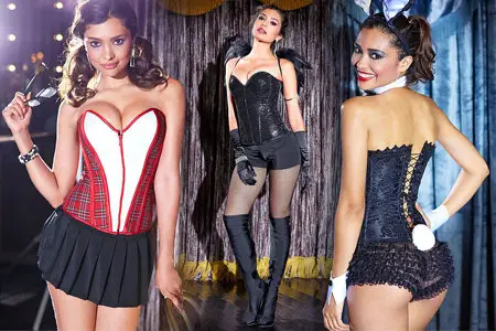 Thamika Morais - Modeling costumes for Fredericks of Hollywood