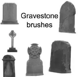 Gravestone Brushes for Photoshop