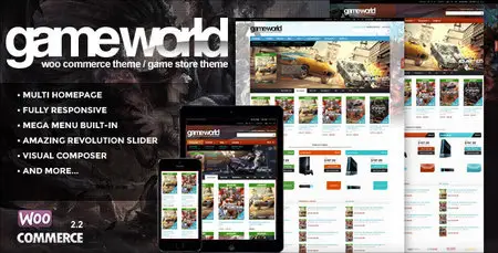 ThemeForest - GameWorld v1.0.6 - WooCommerce Game Theme