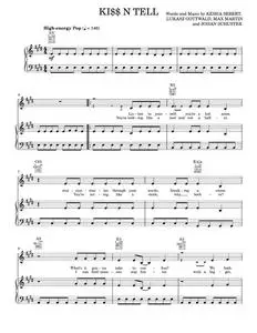 Ki$$ N Tell - 3OH!3, 3OH!3 featuring Ke$ha, Ke$ha (Piano-Vocal-Guitar)