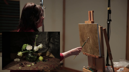 Oil Painting Art Tutorial- White Roses Still Life