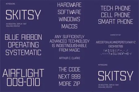 Skitsy - Industrial Display Font
