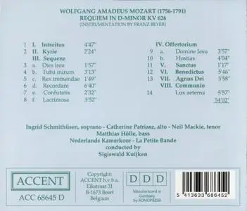 La Petite Bande, Sigiswald Kuijken - Mozart: Requiem (1999) (Repost)