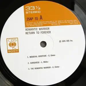 Return To Forever - Romantic Warrior (1976) [Vinyl Rip 16/44 & mp3-320 + DVD] Re-up