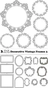 Vectors - Decorative Vintage Frames 3