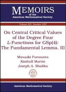 On Central Critical Values of the Degree Four $l$-functions for Gsp: The Fundamental Lemma. III