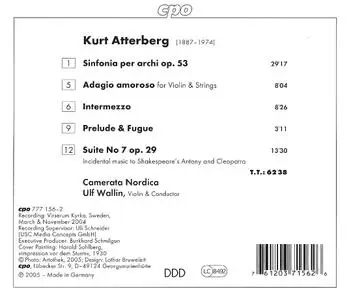 Ulf Wallin, Camerata Nordica - Kurt Atterberg: Sinfonia per archi (2005)
