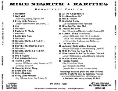 Mike Nesmith - Rarities (2010) {Remastered Edition}