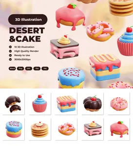 EE - Dessert & Cake 3D Illustration 4EMD5GN