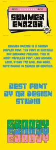 Summer Enazor - Groovy Font 76QEFYT