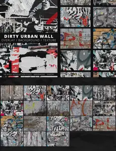 EE - 18 Dirty Urban Wall Torn Poster Textures V7BDDF5