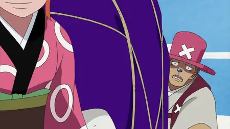 One Piece (1999 S11E66 The Great Mochimaki Race to the Castle! Conspiracy of the Red Nose Koten Gars