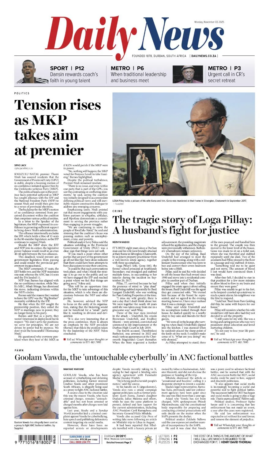 Daily News - 3 November 2025