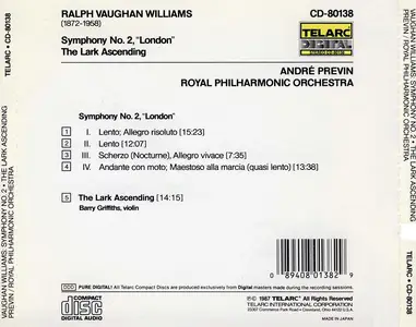 André Previn, Royal Philharmonic Orchestra - Ralph Vaughan Williams: Symphony No. 2 "London" (1987)