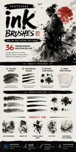 Photoshop Ink Brushes