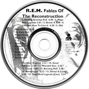 R.E.M. - Fables Of The Reconstruction (1985) Expanded Reissue 1992