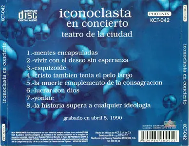 Iconoclasta - Iconoclasta en Concierto (1991)
