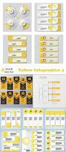 Vectors - Yellow Infographics 4