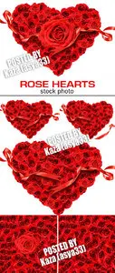 Valentine rose heart