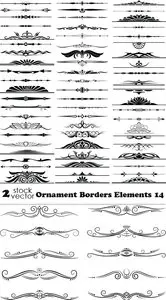 Vectors - Ornament Borders Elements 14