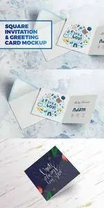 CreativeMarket - Square Invitation & Greeting Mockup