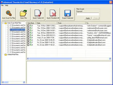 Advanced Thunderbird Email Recovery 1.2