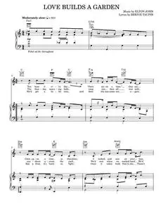 Love Builds A Garden - Elton John, Gnomeo & Juliet Movie (Piano-Vocal-Guitar)