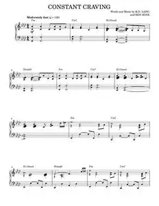 Constant craving - K.D. Lang (Piano Vocal)