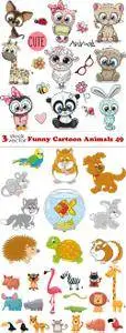 Vectors - Funny Cartoon Animals 49
