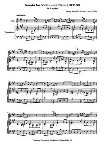 HandelGF - Sonata for Violin and Piano HWV 361