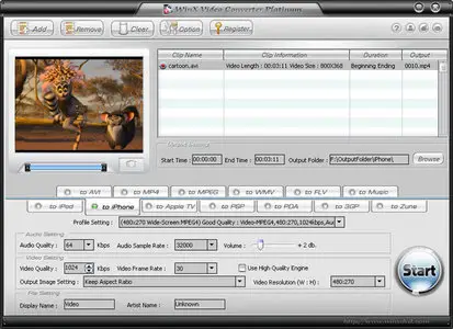 WinX Video Converter Platinum v5.7