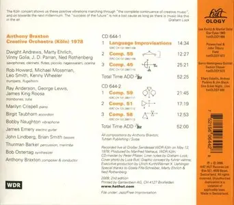 Anthony Braxton - Creative Orchestra (Köln) (1978) [2CDs] {Hat Hut}