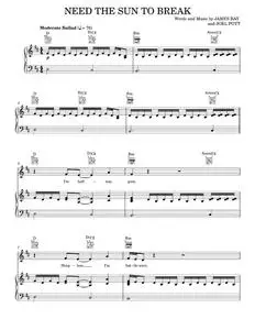 Need The Sun To Break - James Bay (Piano-Vocal-Guitar)
