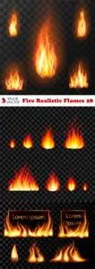 Vectors - Fire Realistic Flames 28