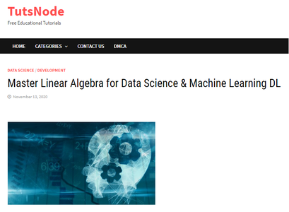 Master Linear Algebra for Data Science & Machine Learning DL (2020)