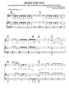 Burn For You (from The Unofficial Bridgerton Musical) - Barlow & Bear (Piano-Vocal-Guitar)