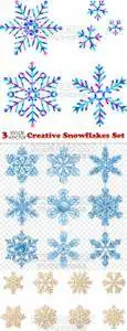 Vectors - Creative Snowflakes Set