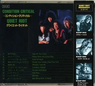 Quiet Riot - Condition Critical (1984) {Japan 1st Press}