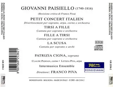 Patrizia Cigna, Franco Piva, Intermusica Ensemble - Giovanni Paisiello: Petit Concert Italien (2003)