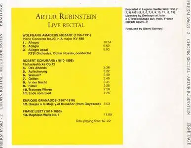 Artur Rubinstein - Live Recital (1998)